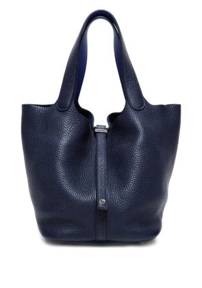 Hermès Pre-Owned 2017 Picotin PM leather tote bag - Blue