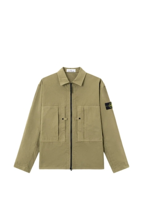 Stone Island logo-patch zipped jacket - Green