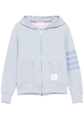 Thom Browne 4-Bar stripe zipped hoodie - Blue