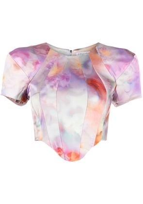 Collina Strada Ava cropped corset top - Multicolour