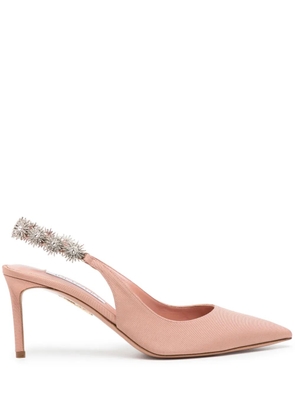 Aquazzura Comet Link 80mm grosgrain pumps - Pink