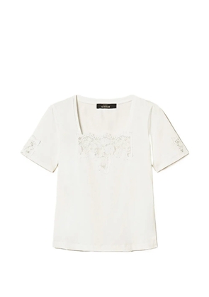 TWINSET lace-detail T-shirt - White