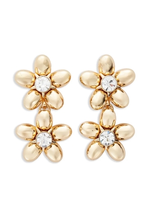 Carolina Herrera Double Flower Drop earrings - Gold