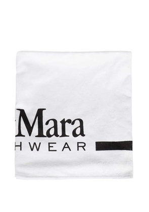 Max Mara logo beach towel - White