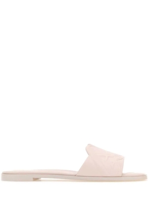 Alexander McQueen embossed-logo leather sandals - Pink