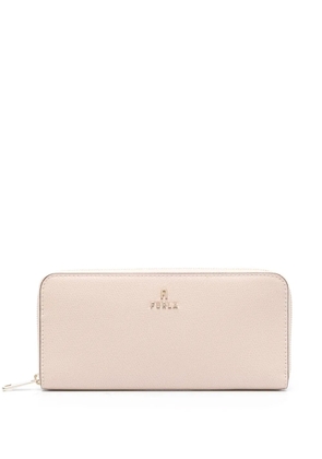 Furla logo-lettering leather wallet - Pink