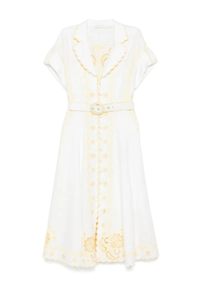 ZIMMERMANN Lucky embroidered midi dress - White