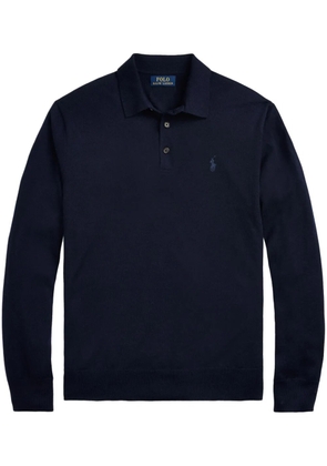 Polo Ralph Lauren long-sleeved wool polo shirt - Blue