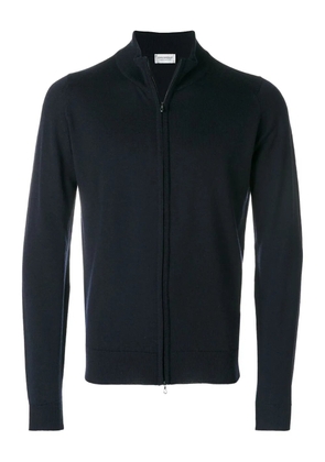 John Smedley high-neck zipped cardigan - Blue