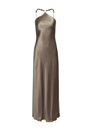 STAUD Cadence bead-embellished slip maxi dress - Neutrals