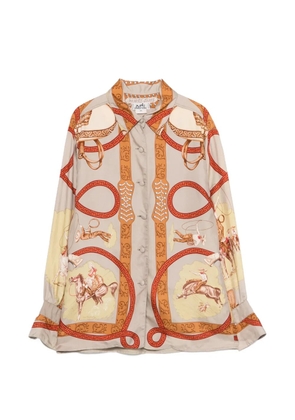 Hermès Pre-Owned 1990s silk shirt - Neutrals