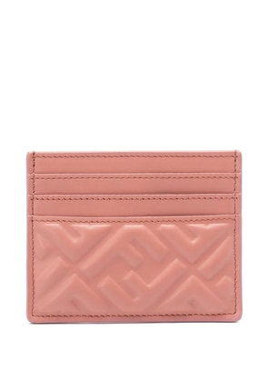 FENDI quilted-logo cardholder - Pink