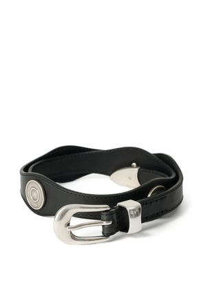 OUR LEGACY wavy leather belt - Black