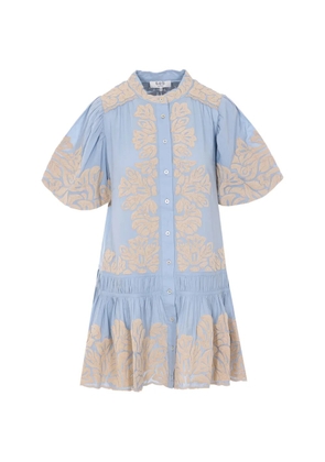 Sea Alexandra embroidered mini dress - Blue