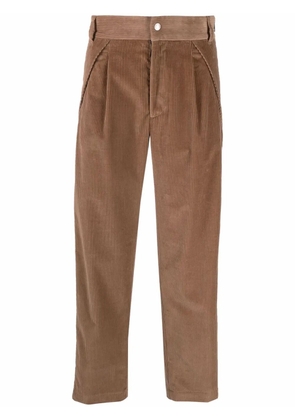 Palm Angels x Moncler straight-leg corduroy trousers - Brown
