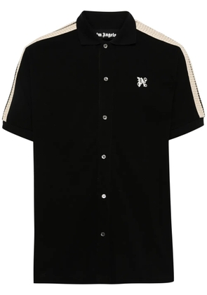 Palm Angels crochet-detail cotton shirt - Black