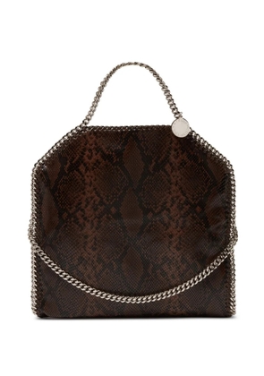 Stella McCartney Falabella Fold-Over snakeskin-effect tote bag - Brown