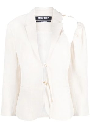 Jacquemus La veste Galliga asymmetric blazer - Neutrals