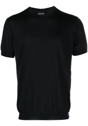 Giorgio Armani fine-knit T-shirt - Blue