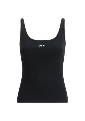 Off-White ribbed tank top - Black