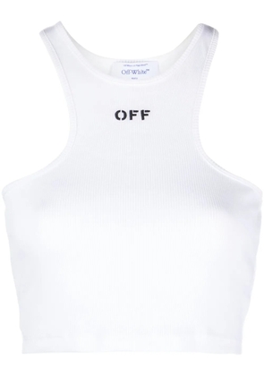 Off-White Off-Stamp ribbed crop top