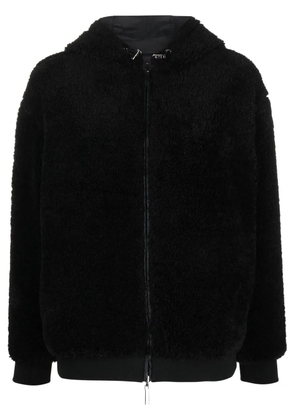 Emporio Armani faux-shearling reversible jacket - Black