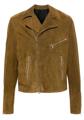 ERALDO suede biker jacket - Brown