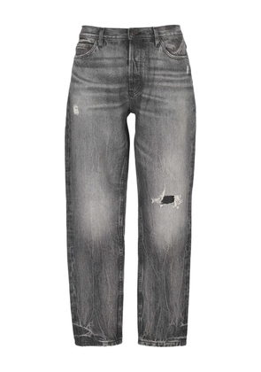 BOSS logo-patch distressed jeans - Grey