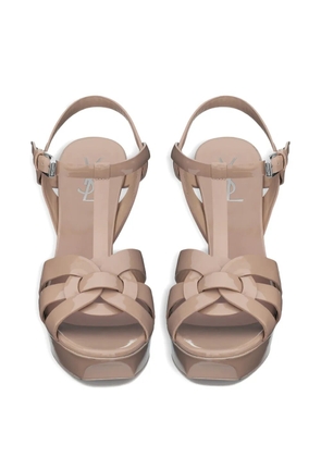Saint Laurent platform sandals - Neutrals
