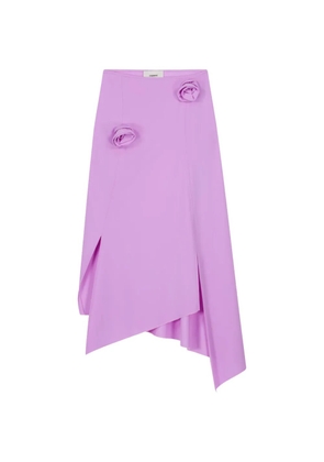 Coperni floral asymmetric mid skirt - Purple