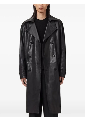 AllSaints Kellett leather trench coat - Black
