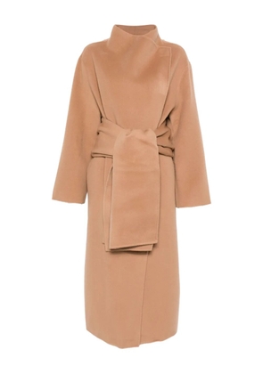 Aya Muse belted felted coat - Neutrals