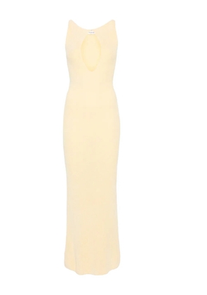 Aya Muse ribbed-knit maxi dress - Yellow