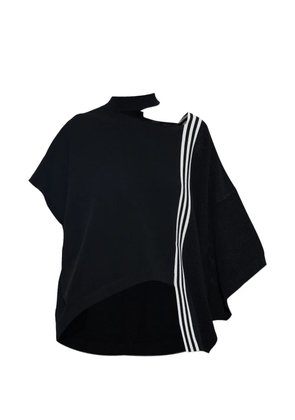 Y-3 three-stripe cut-out T-shirt - Black