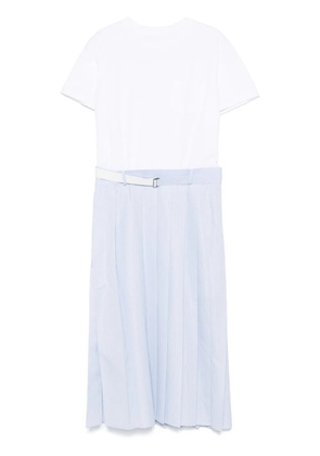 sacai pleated midi dress - White