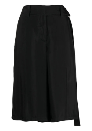 Jil Sander belted-waist wide-leg shorts - Black