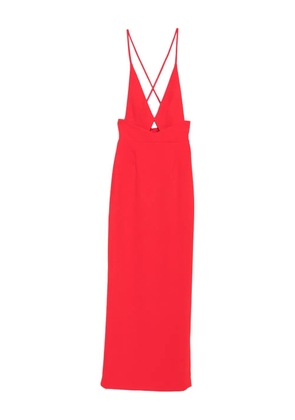 Solace London Milly cross-back maxi dress - Red