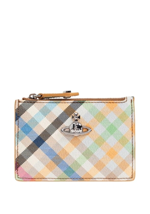 Vivienne Westwood check zip wallet - Neutrals