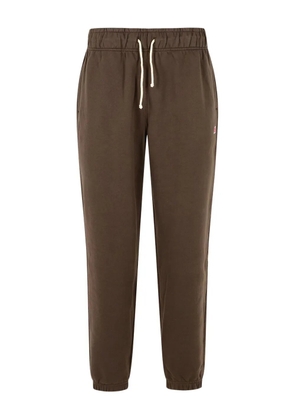 New Balance elastic-waistband logo-patch track pants - Brown