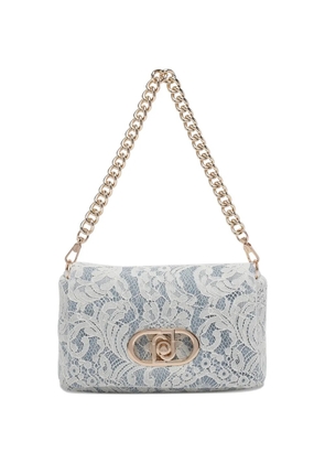 LIU JO logo floral-embroidered shoulder bag - White