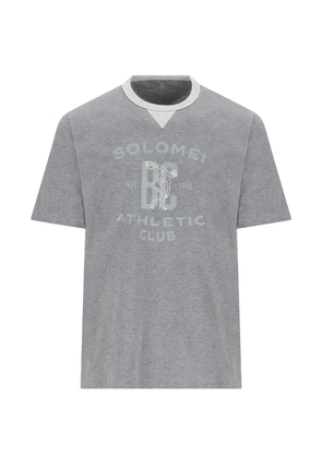 Brunello Cucinelli slogan-print T-shirt - Grey