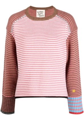 YANYAN KNITS long-sleeve striped jumper - Pink