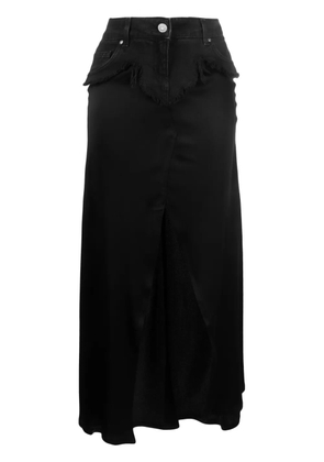 Blumarine layered detail ankle-length skirt - Black