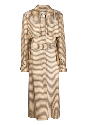 Lanvin checkered trench coat - Orange