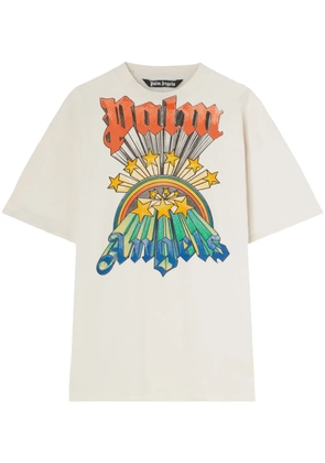 Palm Angels rainbow-graphic crew-neck T-shirt - White