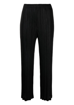Pleats Please Issey Miyake straight-leg plissé trousers - Black