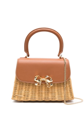 Self-Portrait mini Bow tote bag - Neutrals