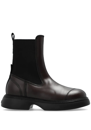 GANNI leather Chelsea boots - Brown