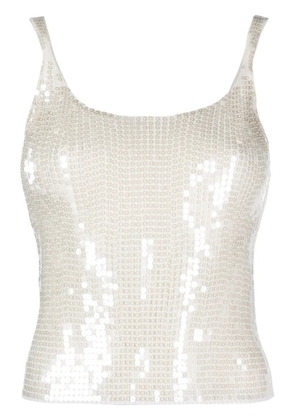 Alexander Wang sequinned tank top - Neutrals