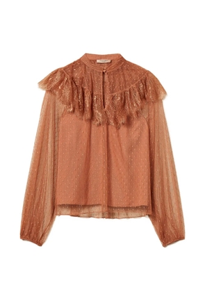 TWINSET tulle blouse - Brown